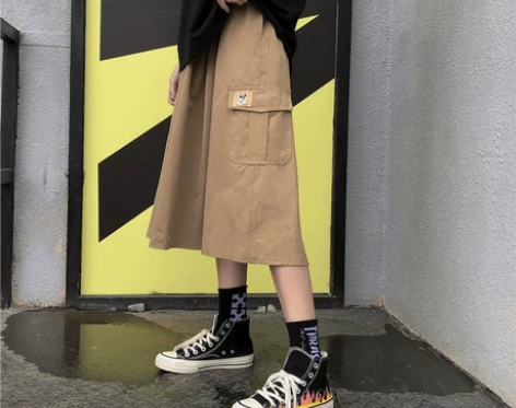 ?厌世丧系裙子bf女酷嘻哈港风a字高腰日式...