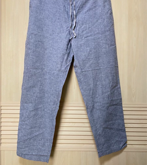 【全新】优衣库棉麻裤XL码，蓝白亚麻色，附...