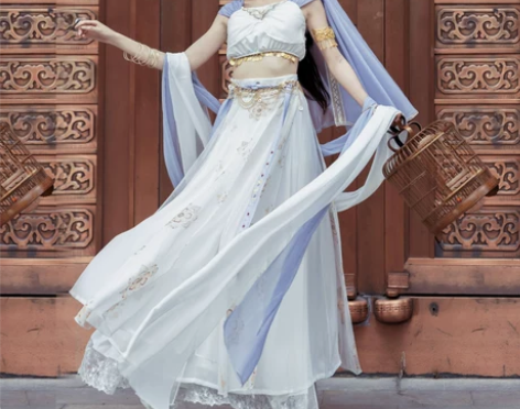 捌伍柒原创琼瑶公主异域风敦煌飞天改良汉服女...