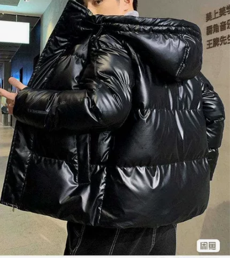 【全新】海澜之家2022新款亮面冬季男士棉...