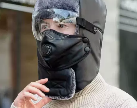 帽子男冬季加厚保暖防寒雷锋帽中老年骑行电动...