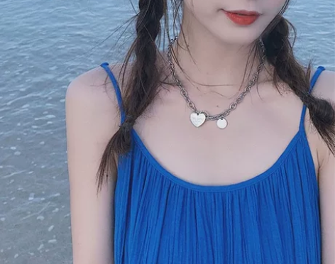 ?法式超仙蓝色吊带裙海边度假连衣裙夏显瘦小...