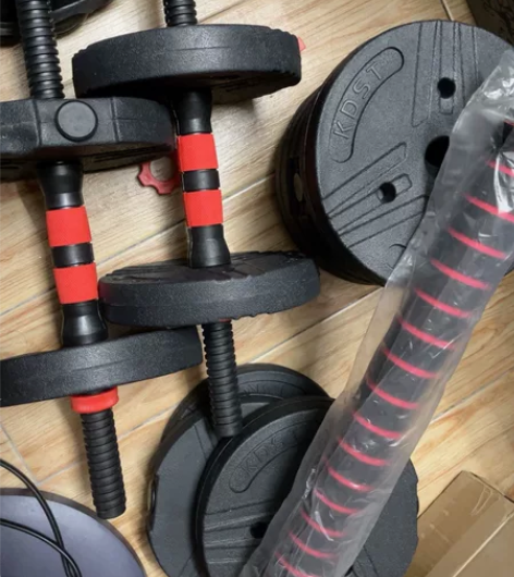 哑铃男士健身锻炼器材家用套装组合杠铃女士可...