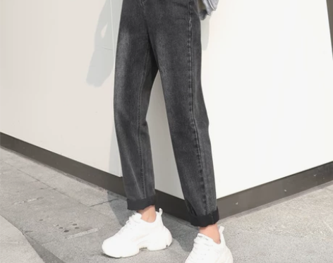 加长牛仔裤女175高个子女生直筒长裤高腰复...