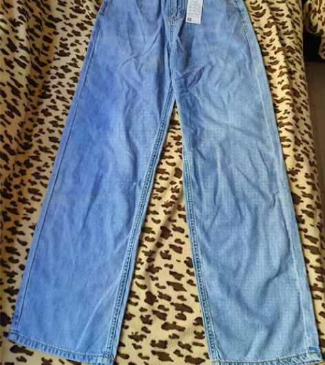 薄款阔腿拖地牛仔裤全新带吊牌 全新长100...