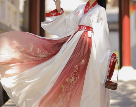 雨花央雪忆泉原创汉服女正品晋制交领齐腰襦裙...