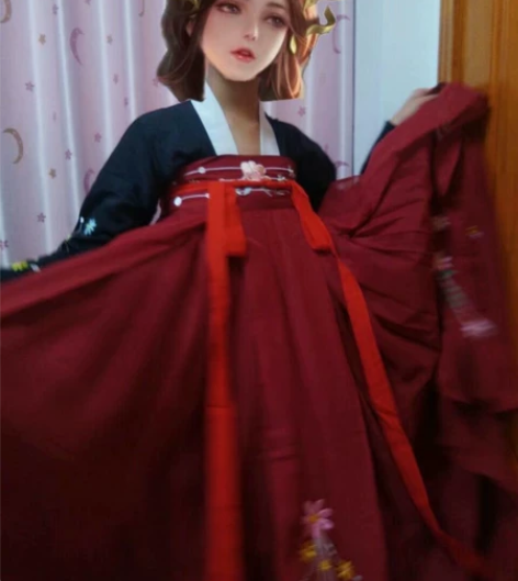 《出租》五五年原创汉服 绝版了的花舞6米摆...