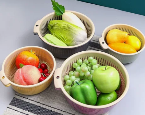 双层洗菜盆沥水篮厨房沥水神器家用多功能塑料...