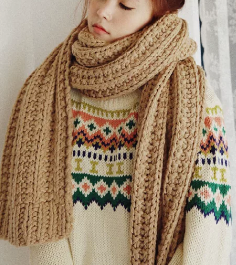 全新保暖针织围巾秋冬 实拍图待更新