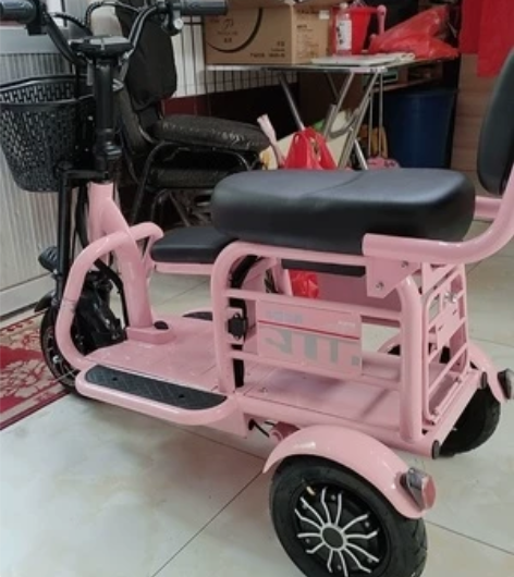 飞鸽电动三轮车小型接送孩子成人女亲子带娃折...