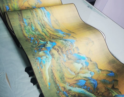 王希孟千里江山图高清全卷名家真迹故宫长卷轴...