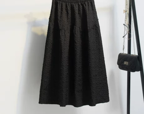 重工立体浮雕提花高腰蓬蓬半身裙宫廷风设计感...