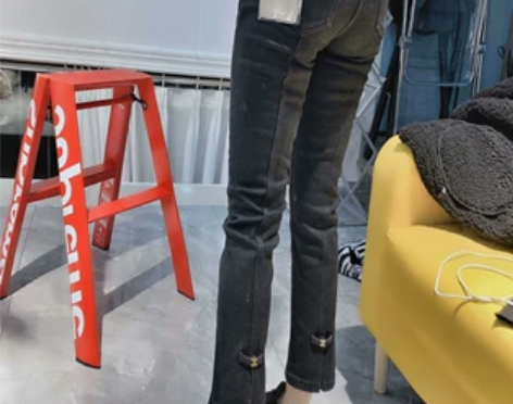 韩版小脚裤秋冬修身小个子牛仔裤女弹力高腰后...