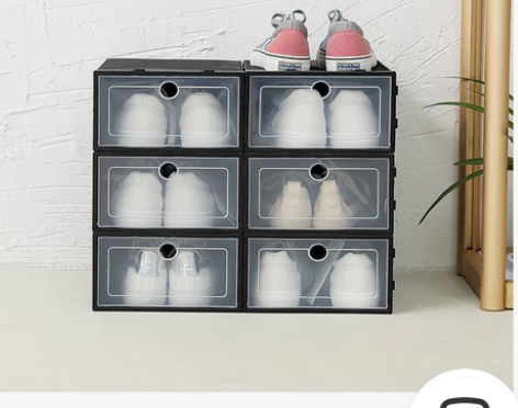 加厚透明翻盖鞋盒鞋子收纳盒防尘防潮塑料整理...