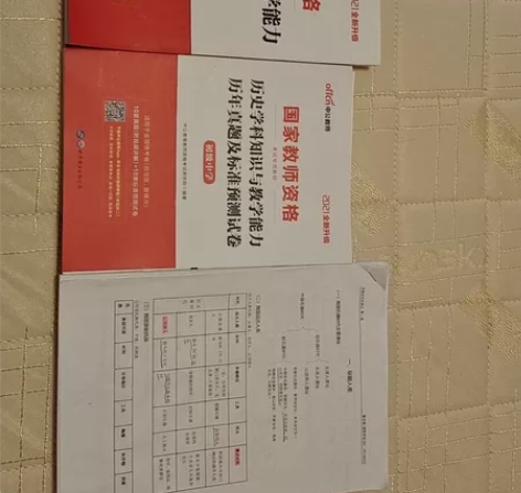教资初中历史几页有标记，真题和讲义40包邮...