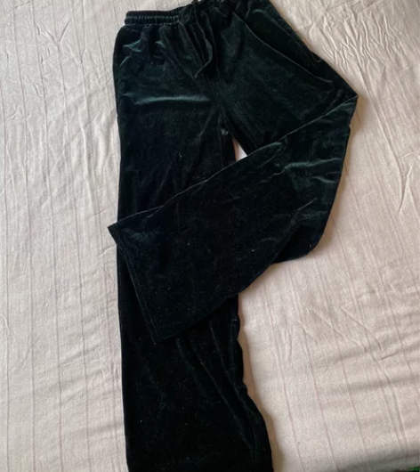 黑色绒阔腿裤 垂感超棒 质感无敌 均码80...