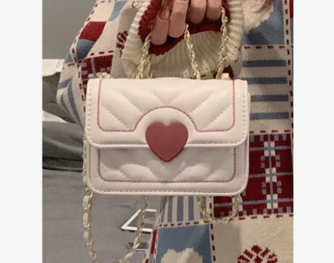 白色小包包女新款百搭斜挎包高级感质感小众链...