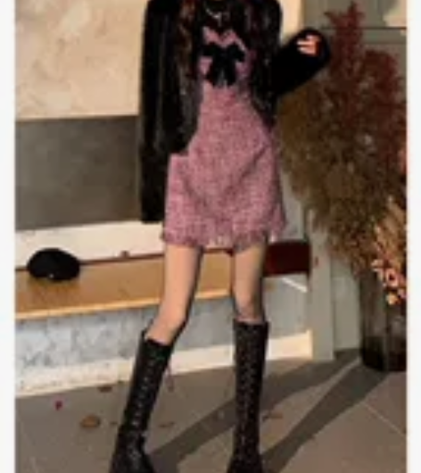 DREAM SEVEN77小香风吊带连衣裙...