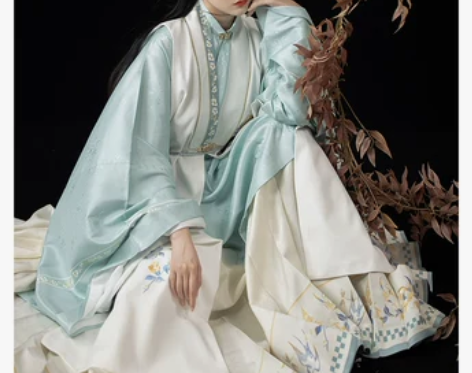 桔屿原创汉服女【楼兰】明制斜襟立领长袄比甲...