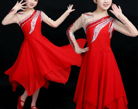 六一儿童现代舞台连衣裙演出服装女童民族古