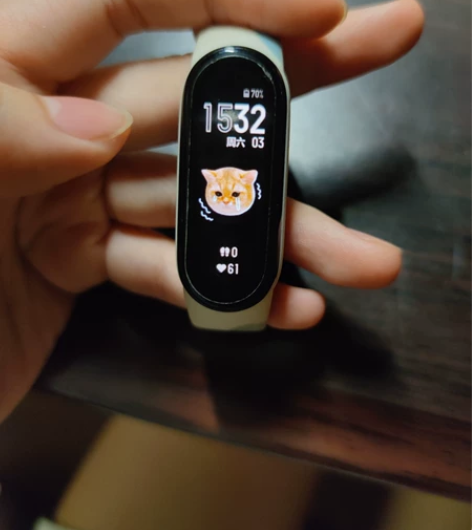 女生自用小米手环6，有充电器，屏幕有膜。爽...