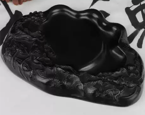 正品诺诗诺荷花澄泥砚毛笔墨盒