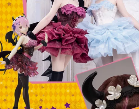 现货悠窝窝re0拉姆恶魔cosplay服装...