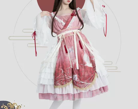 豹了个猫原创lolita中华风op连衣裙古...