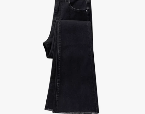 加绒加厚牛仔裤女2022年新款春冬大码胖m...