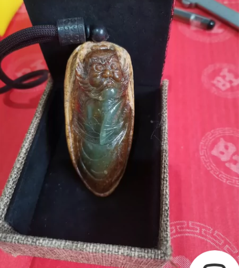 河磨玉籽料（透闪石玉）钟馗玉雕 高8.5宽...
