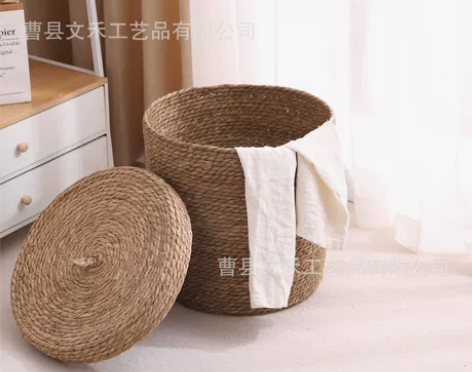 可定制北欧藤编脏衣篮手工收纳箱玩具杂物零食...