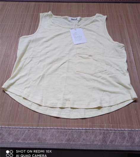 无袖t恤女夏2022新款韩版竹节口袋外穿背...