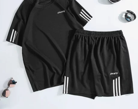 夏季新款男士运动套装,3XL 买回来一次都...