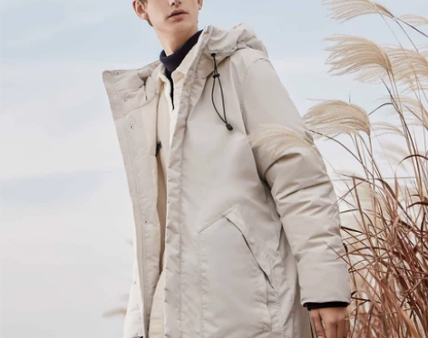 美特斯邦威羽绒服男冬季连帽简洁派克式羽绒服...