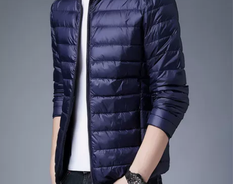 恒源祥轻薄羽绒服男士秋冬季薄款轻便保暖立领...