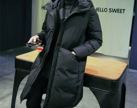 长款过膝加厚羽绒服男韩版 适合180左右男...