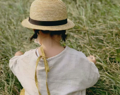 春夏新款日本可爱圆顶小帽檐遮阳草帽儿童宝宝...