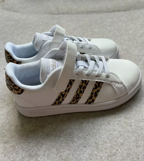 阿迪达斯Adidas童鞋 全新女童小白鞋运...