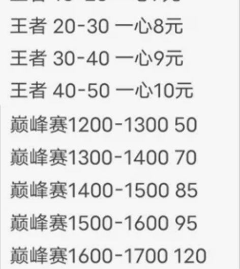 钻石一颗星  这是价位表 私聊有惊喜 价格...