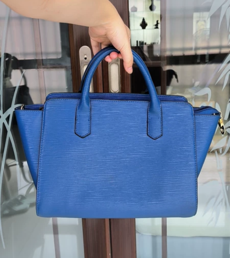 女士手提包，蓝色，高度22厘米，宽度30厘...
