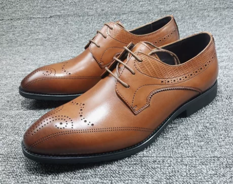 意大利宾度7R78102头层小牛皮布洛克雕...