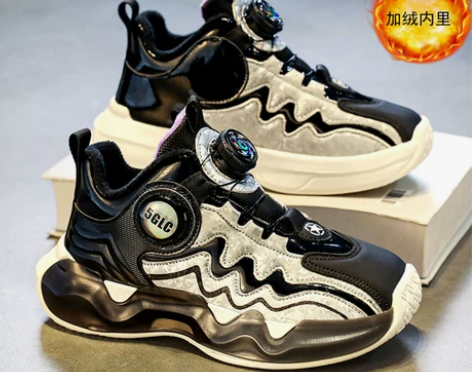 乔丹男童鞋2022冬季新款儿童旋转纽扣运动...