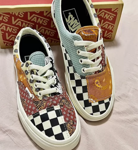 价格私聊 Vans Era 腰果花拼接 潮...