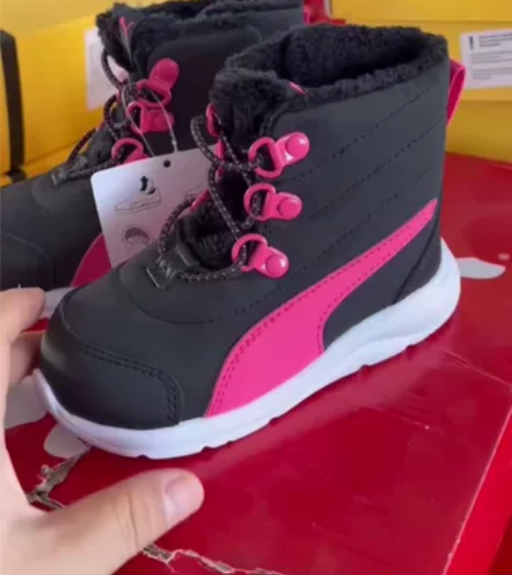 PUMA彪马官方正品儿童棉靴加绒保暖休闲运...