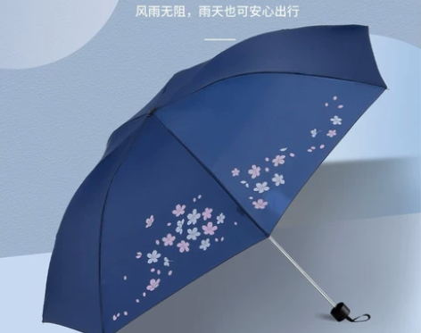 天堂伞银胶紫外线伞晴雨伞三折叠伞