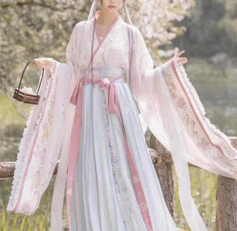 远山乔【花神祈愿】魏晋南北朝大袖襦春夏薄款...