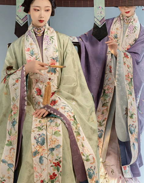 汉服瞳莞制作花披风03-一年景色国风明制汉...