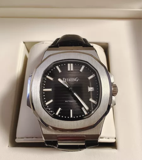 迪塔 DITALING 鹦鹉螺 机械表 银...
