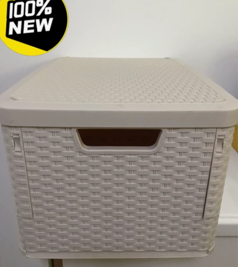 【全新】可折叠收纳箱 闲置全新仿藤编收纳箱...