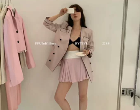 FFU 半身裙女2022年夏季新款高腰显瘦...